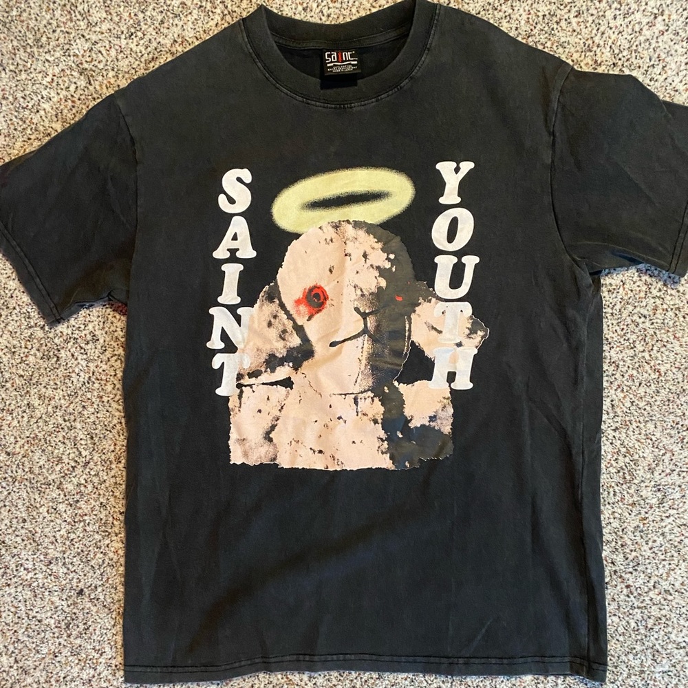 Saint Michael
Men's Black Saint Youth
Printed Cotton T-shirt